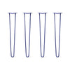 DIY Hairpin Legs Hairpin Leg Sets 34" / Midnight Blue (Navy) / 1/2" Hairpin Legs Set of 4, 2-Rod Design - Midnight Blue (Navy) Powder Coated Finish