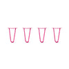 Hairpin Legs Set of 4, 2-Rod Design - Fuchsia Powder Coated Finish