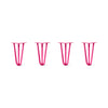 DIY Hairpin Legs Hairpin Legs 10" / Fuchsia / 1/2" Hairpin Legs Set of 4, 3-Rod Design - Fuchsia Powder Coated Finish
