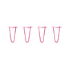 Hairpin Legs Set of 4, 2-Rod Design - Fuchsia Powder Coated Finish