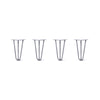 DIY Hairpin Legs Hairpin Legs 10" / Grey / 3/8" Hairpin Legs Set of 4, 3-Rod Design - Grey Powder Coated Finish