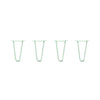 Hairpin Legs Set of 4, 2-Rod Design - Mint Powder Coated Finish