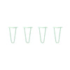 Hairpin Legs Set of 4, 2-Rod Design - Mint Powder Coated Finish