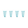 DIY Hairpin Legs Hairpin Legs 10" / Teal / 1/2" Hairpin Legs Set of 4, 3-Rod Design - Teal Powder Coated Finish