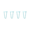 DIY Hairpin Legs Hairpin Legs 10" / Teal / 3/8" Hairpin Legs Set of 4, 2-Rod Design - Teal Powder Coated Finish