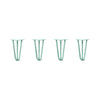 DIY Hairpin Legs Hairpin Legs 10" / Turquoise / 1/2" Hairpin Legs Set of 4, 3-Rod Design - Turquoise Powder Coated Finish