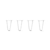 DIY Hairpin Legs Hairpin Legs 10" / White / 1/2" Hairpin Legs Set of 4, 2-Rod Design - White Powder Coated Finish