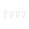 DIY Hairpin Legs Hairpin Legs 10" / White / 3/8" Hairpin Legs Set of 4, 2-Rod Design - White Powder Coated Finish