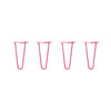 Hairpin Legs Set of 4, 2-Rod Design - Fuchsia Powder Coated Finish