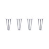 DIY Hairpin Legs Hairpin Legs 11" / Grey / 1/2" Hairpin Legs Set of 4, 3-Rod Design - Grey Powder Coated Finish