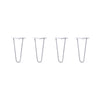 Hairpin Legs Set of 4, 2-Rod Design - Grey Powder Coated Finish