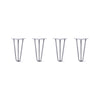 DIY Hairpin Legs Hairpin Legs 11" / Grey / 3/8" Hairpin Legs Set of 4, 3-Rod Design - Grey Powder Coated Finish