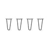 DIY Hairpin Legs Hairpin Legs 11" / Jet Black Satin / 1/2" Hairpin Legs Set of 4, 2-Rod Design - Jet Black Satin Powder Coated Finish