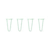 Hairpin Legs Set of 4, 2-Rod Design - Mint Powder Coated Finish