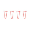 DIY Hairpin Legs Hairpin Legs 11" / Orange / Red / 3/8" Hairpin Legs Set of 4, 2-Rod Design - Orange-Red Powder Coated Finish