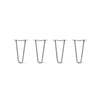 DIY Hairpin Legs Hairpin Legs 11" / Raw Steel / 1/2" Hairpin Legs Set of 4, 2-Rod Design - Raw Steel