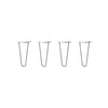 DIY Hairpin Legs Hairpin Legs 11" / Raw Steel / 3/8" Hairpin Legs Set of 4, 2-Rod Design - Raw Steel