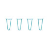 DIY Hairpin Legs Hairpin Legs 11" / Teal / 1/2" Hairpin Legs Set of 4, 2-Rod Design - Teal Powder Coated Finish
