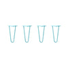 DIY Hairpin Legs Hairpin Legs 11" / Teal / 3/8" Hairpin Legs Set of 4, 2-Rod Design - Teal Powder Coated Finish