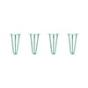 DIY Hairpin Legs Hairpin Legs 11" / Turquoise / 1/2" Hairpin Legs Set of 4, 3-Rod Design - Turquoise Powder Coated Finish