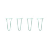 DIY Hairpin Legs Hairpin Legs 11" / Turquoise / 3/8" Hairpin Legs Set of 4, 2-Rod Design - Turquoise Powder Coated Finish
