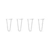 DIY Hairpin Legs Hairpin Legs 11" / White / 3/8" Hairpin Legs Set of 4, 2-Rod Design - White Powder Coated Finish