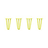 DIY Hairpin Legs Hairpin Legs 11" / Yellow / 1/2" Hairpin Legs Set of 4, 3-Rod Design - Yellow Powder Coated Finish