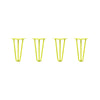 DIY Hairpin Legs Hairpin Legs 11" / Yellow / 3/8" Hairpin Legs Set of 4, 3-Rod Design - Yellow Powder Coated Finish