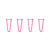 DIY Hairpin Legs Hairpin Legs 12" / Fuchsia / 1/2" Hairpin Legs Set of 4, 2-Rod Design - Fuchsia Powder Coated Finish