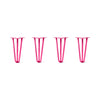 DIY Hairpin Legs Hairpin Legs 12" / Fuchsia / 1/2" Hairpin Legs Set of 4, 3-Rod Design - Fuchsia Powder Coated Finish