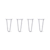 DIY Hairpin Legs Hairpin Legs 12" / Grey / 1/2" Hairpin Legs Set of 4, 2-Rod Design - Grey Powder Coated Finish