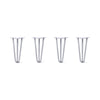 DIY Hairpin Legs Hairpin Legs 12" / Grey / 1/2" Hairpin Legs Set of 4, 3-Rod Design - Grey Powder Coated Finish