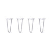 DIY Hairpin Legs Hairpin Legs 12" / Grey / 3/8" Hairpin Legs Set of 4, 2-Rod Design - Grey Powder Coated Finish