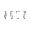 DIY Hairpin Legs Hairpin Legs 12" / Grey / 3/8" Hairpin Legs Set of 4, 3-Rod Design - Grey Powder Coated Finish