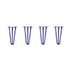 DIY Hairpin Legs Hairpin Legs 12" / Midnight Blue (Navy) / 1/2" Hairpin Legs Set of 4, 3-Rod Design - Midnight Blue (Navy) Powder Coated Finish
