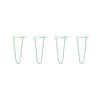 Hairpin Legs Set of 4, 2-Rod Design - Mint Powder Coated Finish