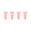 DIY Hairpin Legs Hairpin Legs 12" / Orange / Red / 3/8" Hairpin Legs Set of 4, 3-Rod Design - Orange-Red Powder Coated Finish