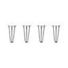 DIY Hairpin Legs Hairpin Legs 12" / Raw Steel / 1/2" Hairpin Legs Set of 4, 3-Rod Design - Raw Steel