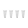 DIY Hairpin Legs Hairpin Legs 12" / Raw Steel / 3/8" Hairpin Legs Set of 4, 3-Rod Design - Raw Steel