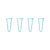 DIY Hairpin Legs Hairpin Legs 12" / Teal / 3/8" Hairpin Legs Set of 4, 2-Rod Design - Teal Powder Coated Finish