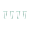 DIY Hairpin Legs Hairpin Legs 12" / Turquoise / 1/2" Hairpin Legs Set of 4, 2-Rod Design - Turquoise Powder Coated Finish