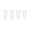 DIY Hairpin Legs Hairpin Legs 12" / Turquoise / 3/8" Hairpin Legs Set of 4, 2-Rod Design - Turquoise Powder Coated Finish