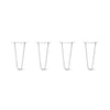 DIY Hairpin Legs Hairpin Legs 12" / White / 1/2" Hairpin Legs Set of 4, 2-Rod Design - White Powder Coated Finish