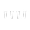 DIY Hairpin Legs Hairpin Legs 12" / White / 3/8" Hairpin Legs Set of 4, 2-Rod Design - White Powder Coated Finish