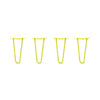 DIY Hairpin Legs Hairpin Legs 12" / Yellow / 1/2" Hairpin Legs Set of 4, 2-Rod Design - Yellow Powder Coated Finish