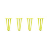 DIY Hairpin Legs Hairpin Legs 12" / Yellow / 1/2" Hairpin Legs Set of 4, 3-Rod Design - Yellow Powder Coated Finish