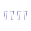 DIY Hairpin Legs Hairpin Legs 13" / Blue / 3/8" Hairpin Legs Set of 4, 2-Rod Design - Blue Powder Coated Finish