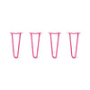 DIY Hairpin Legs Hairpin Legs 13" / Fuchsia / 1/2" Hairpin Legs Set of 4, 2-Rod Design - Fuchsia Powder Coated Finish
