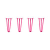 DIY Hairpin Legs Hairpin Legs 13" / Fuchsia / 1/2" Hairpin Legs Set of 4, 3-Rod Design - Fuchsia Powder Coated Finish