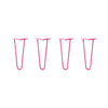 DIY Hairpin Legs Hairpin Legs 13" / Fuchsia / 3/8" Hairpin Legs Set of 4, 2-Rod Design - Fuchsia Powder Coated Finish